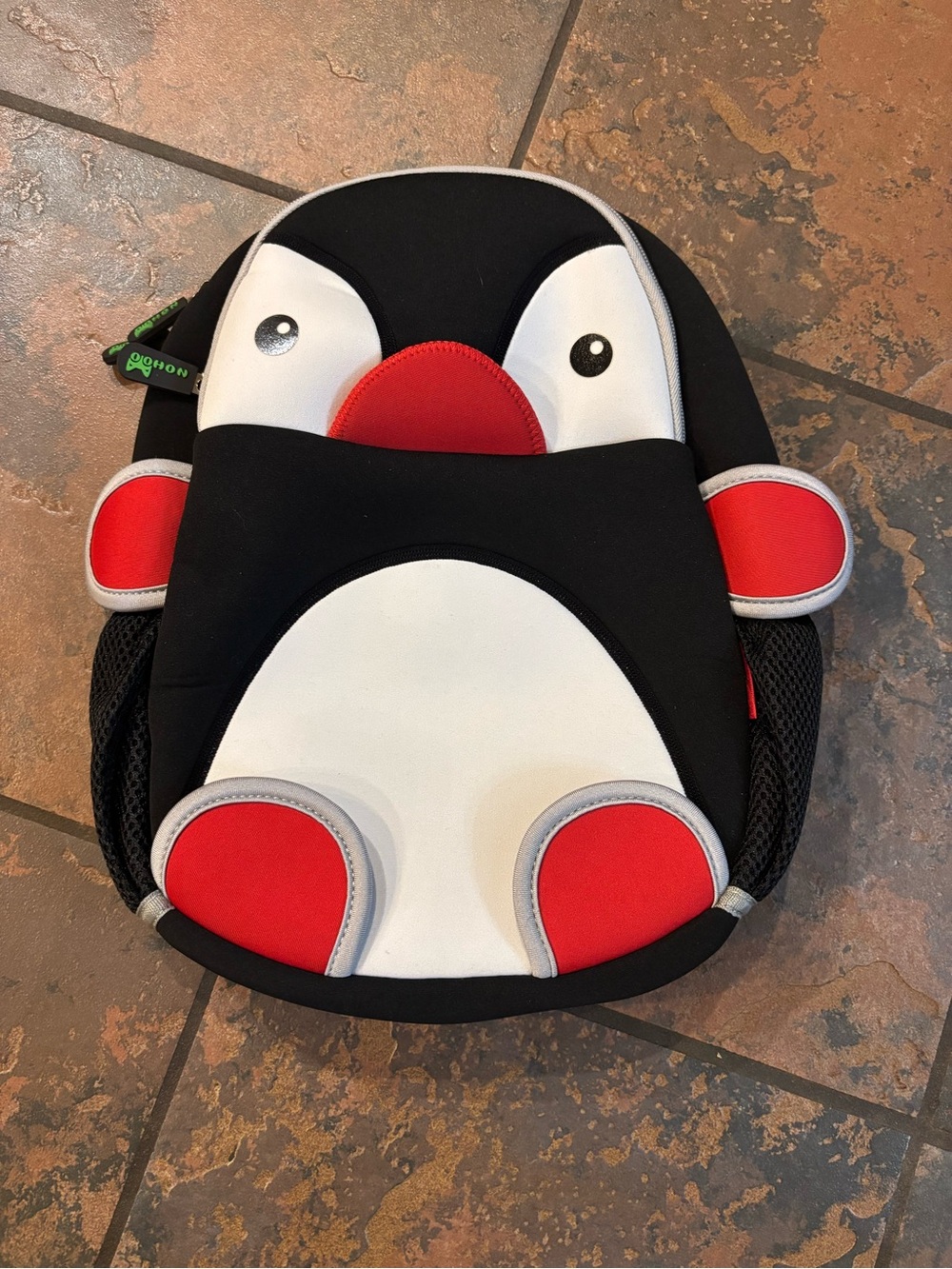 Skip Hop Penguin Kids Backpack - Black, White & Red